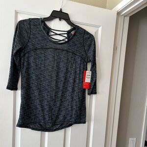 Zella Women's workout heathered Black Top